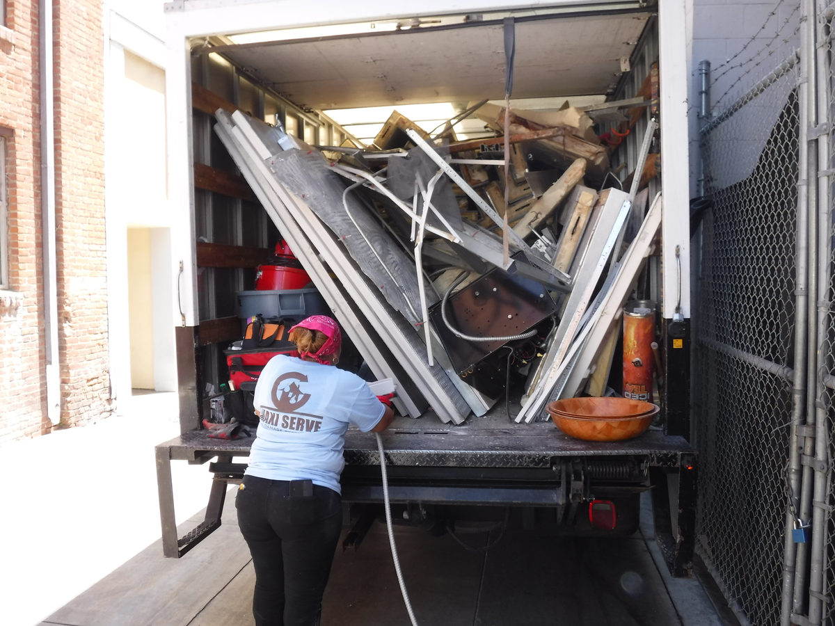 Debris removal in progress