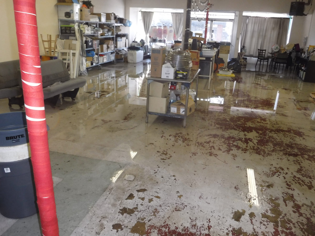 Water restoration job before work began