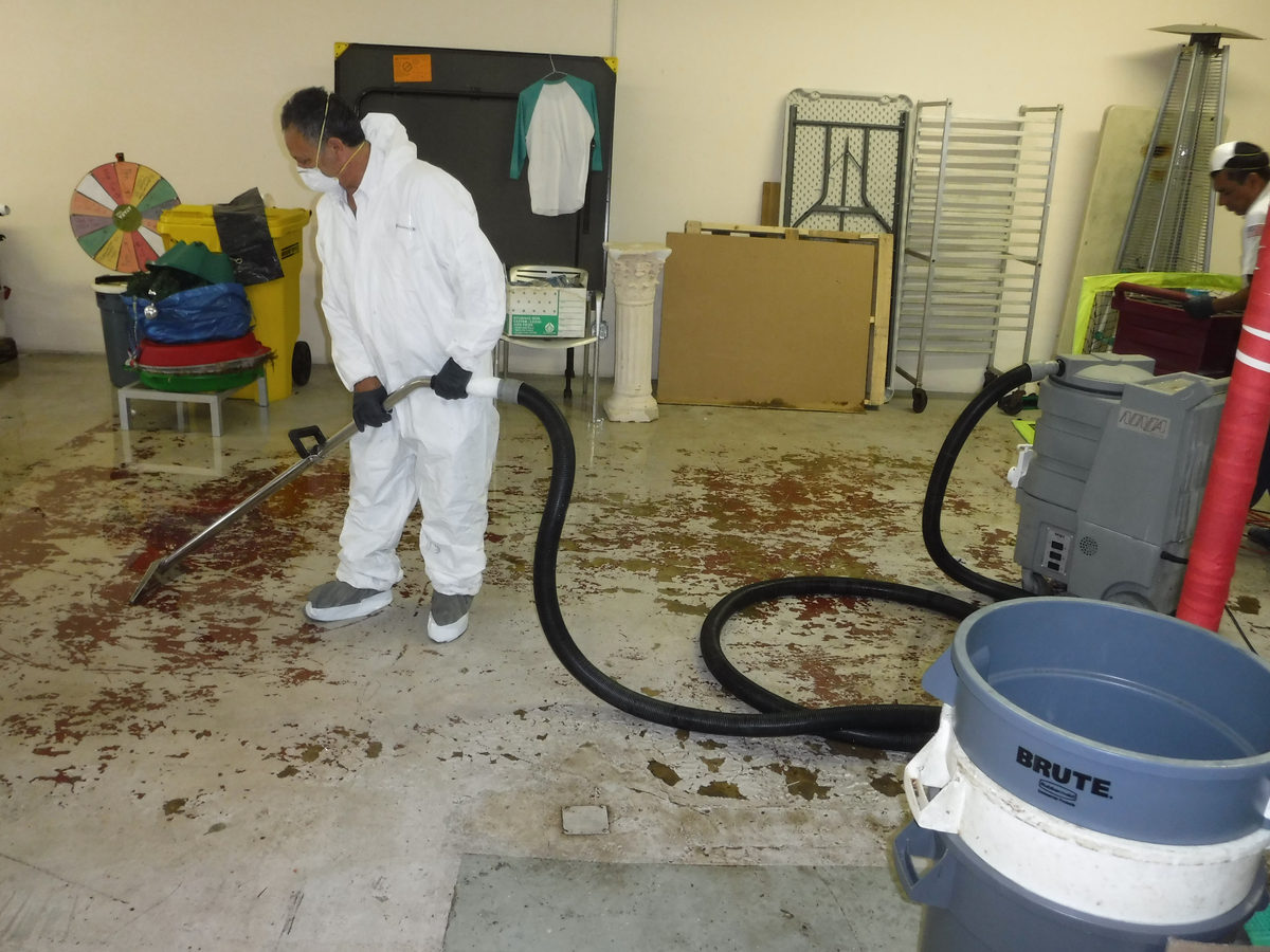 Water restoration job in progress