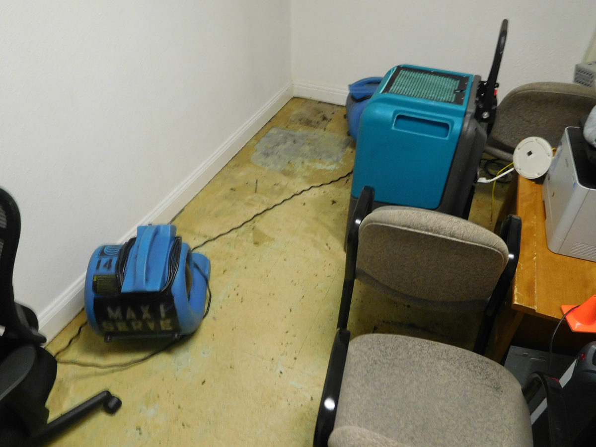 Dry out during a water restoration job