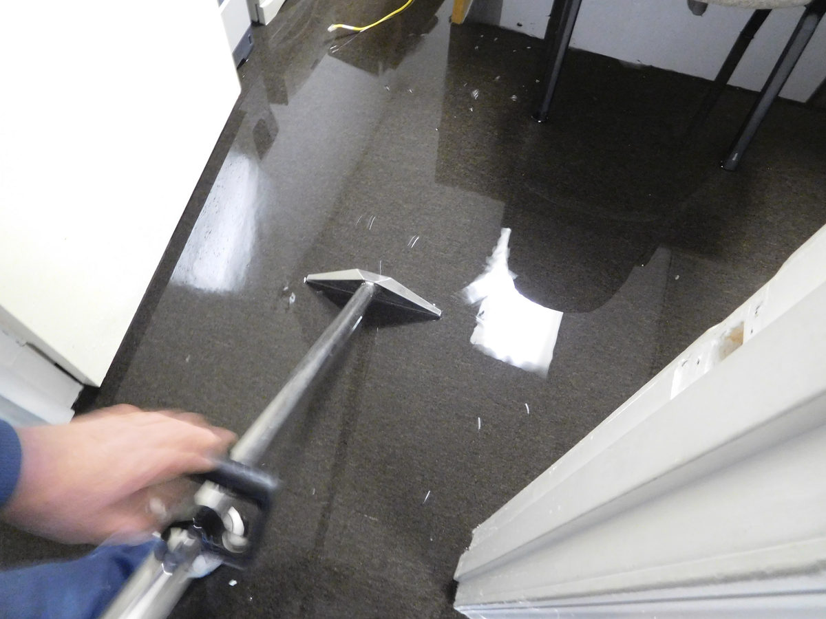 Water restoration job in progress