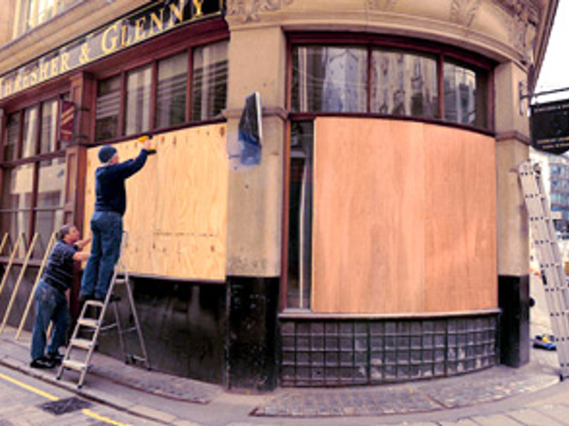 Board up services securing a property